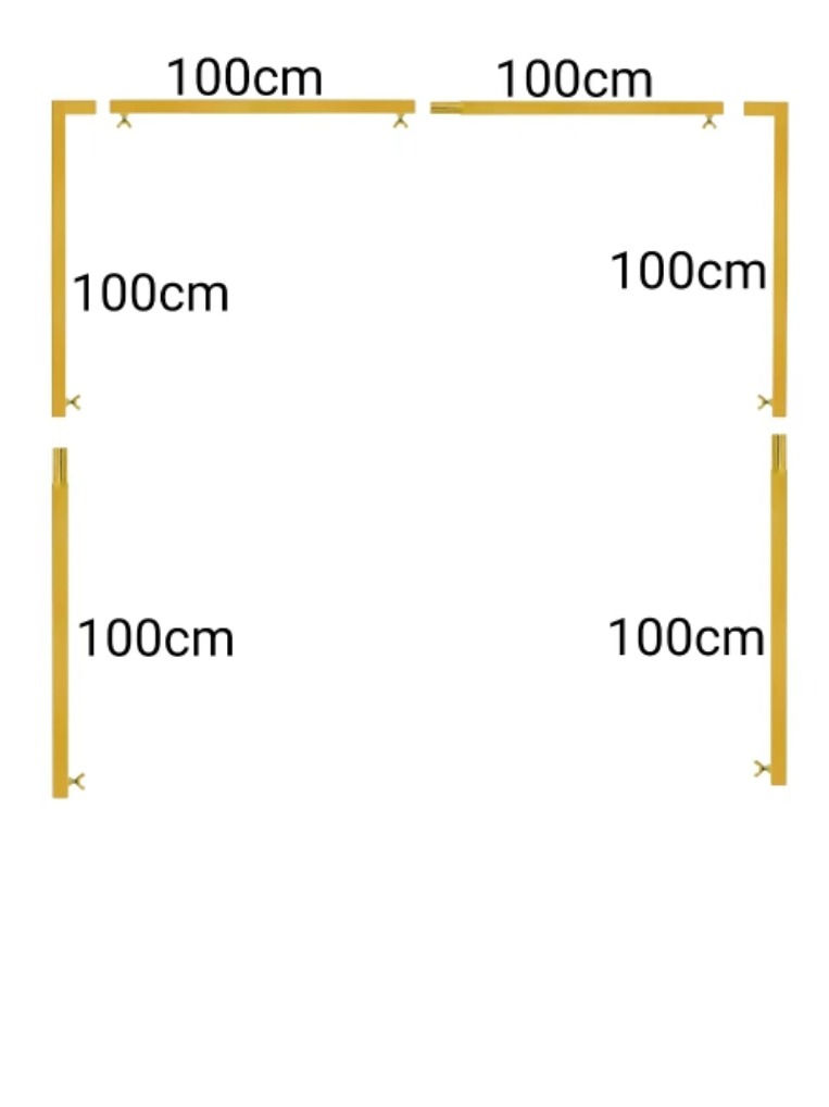 Thumbnail: Wedding Arch Square Balloon Frame Kit – 2m x 2m Metal Decorative Stand