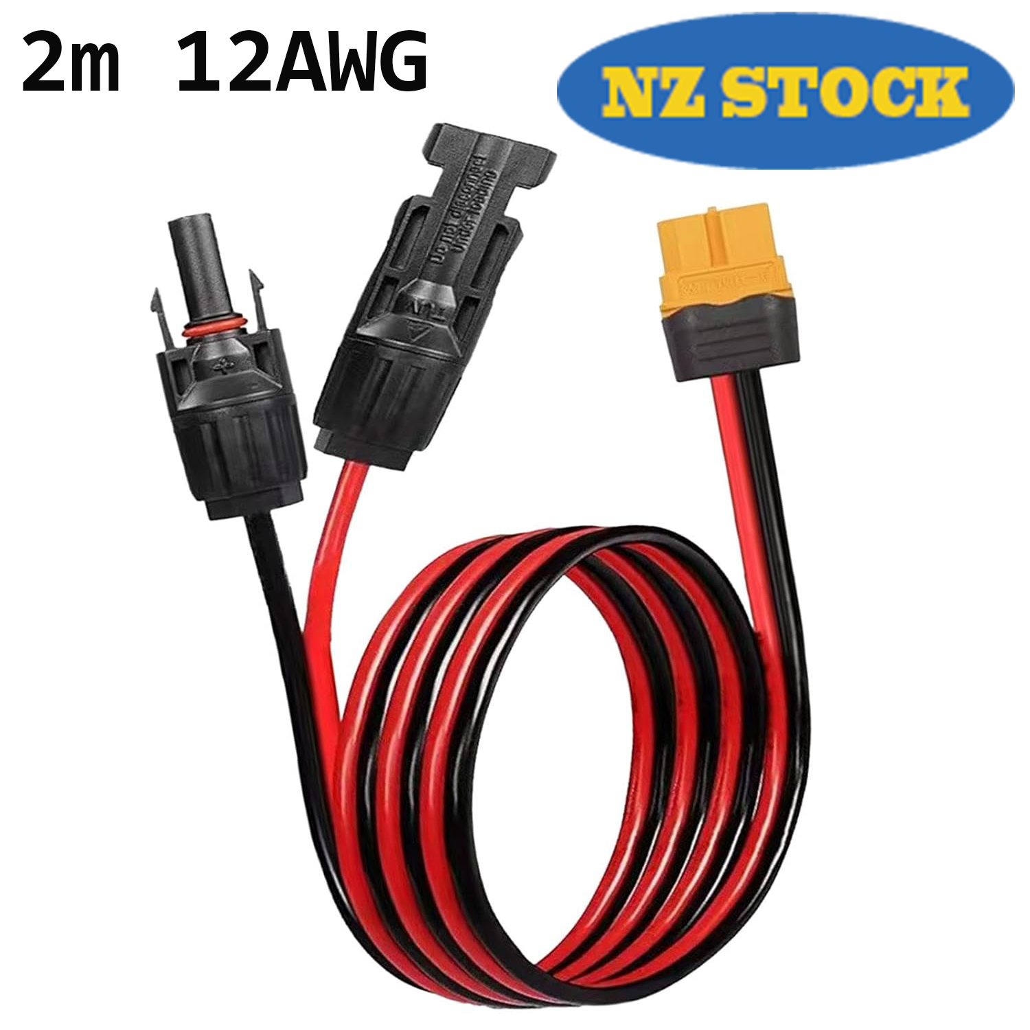 12AWG Solar Panel to XT60i Adapter Cable - 2m