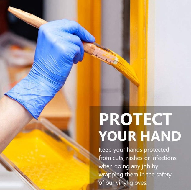 Thumbnail: Disposable Blue Nitrile Gloves – S/M/L/XL, Latex-Free, Food Safe, 100 pcs