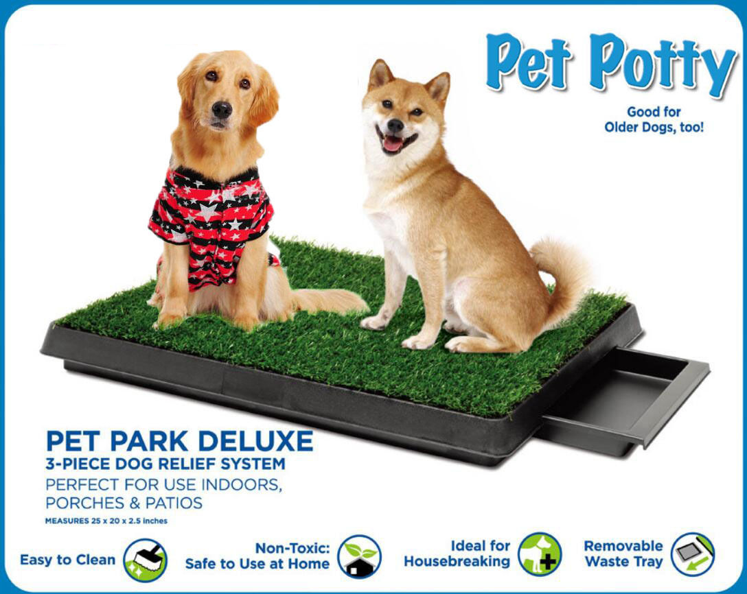 Dog Potty Indoor Puppy Dog Pet Potty Training Pee Mat Tray Grass House Toilet