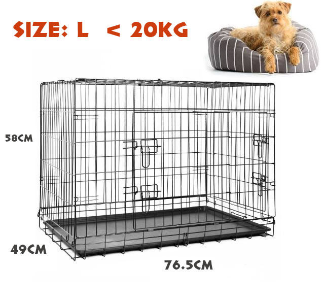 Dog Cage, Foldable Outdoor Pet Cage - L Size