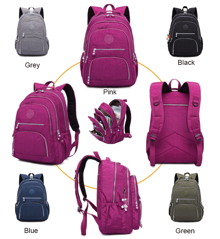 Backpack School Bag Black