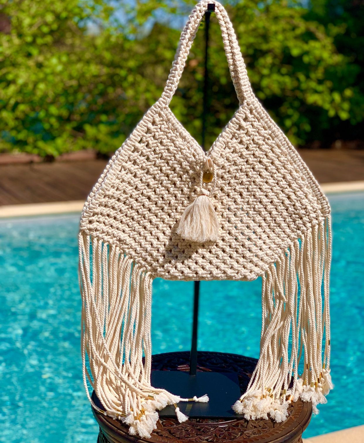 Présentation du sac Palermo de la marque Onkä Macramé