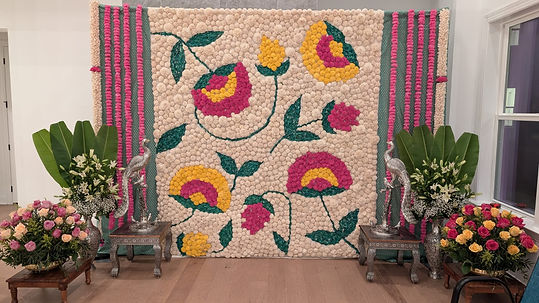 flowerbackdrop for photobooth