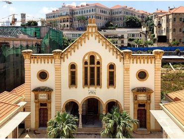 Exterior of Maghen Abraham Synagogue in Beirut, Lebanon