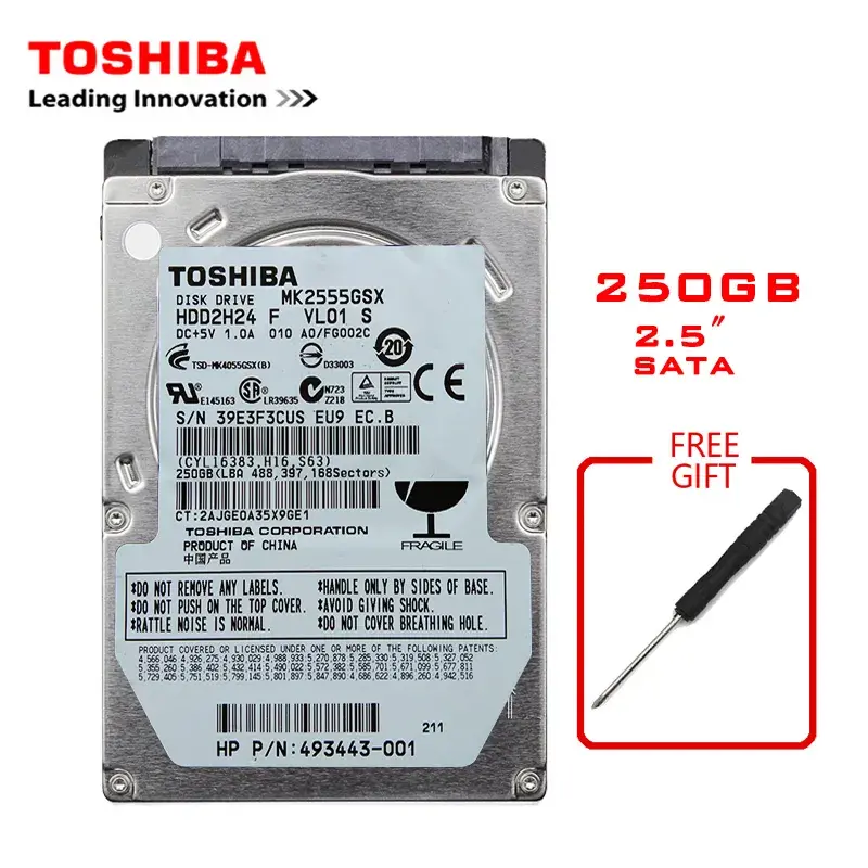 Toshiba 250GB 2.5-inch SATA Internal Laptop Hard Drive 5400rpm