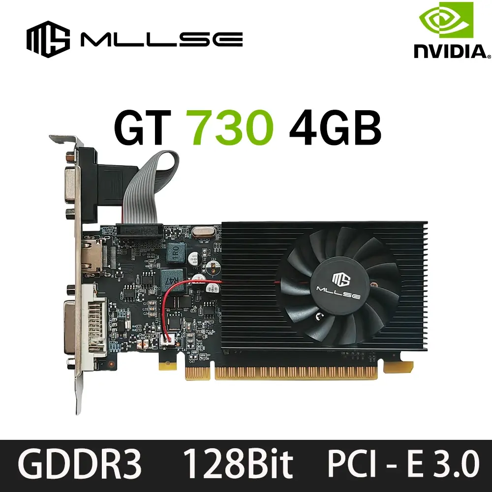 MLLSE GT730 4GB GT740 4GB Graphics Card GDDR3 128Bit DVI VGA PCI-E 3.0 Geforce