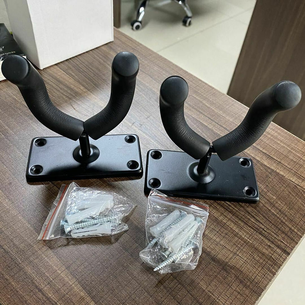 Thumbnail: 2 PCS Guitar Hangers Wall Mount Arm Instrument Display Holder Padded Hook Rack