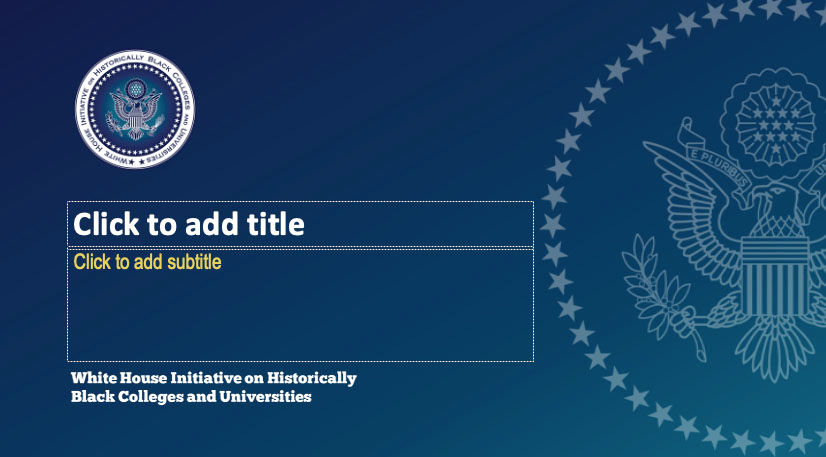 White House Initiative on Historically Black Colleges and Universities PowerPoint slide template example