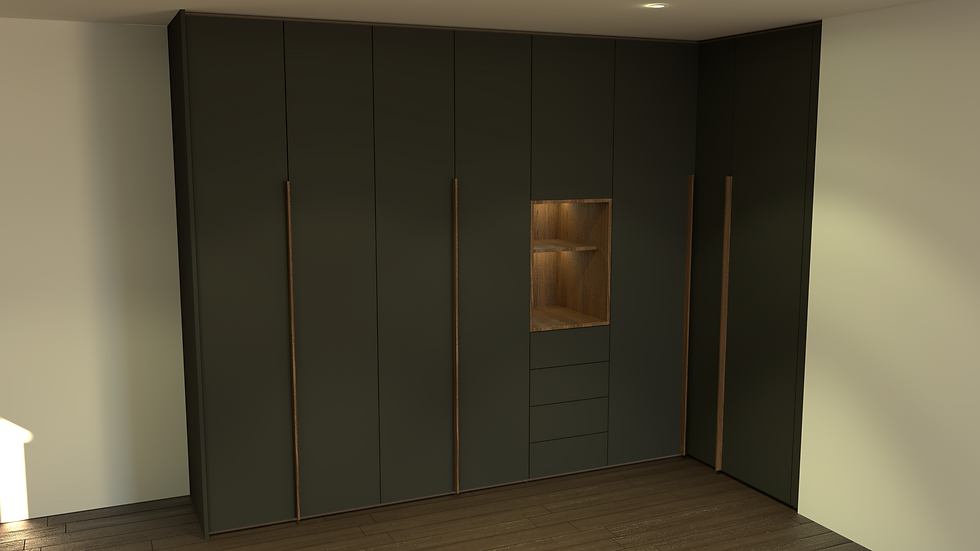 Eckschrank mit offener Nische