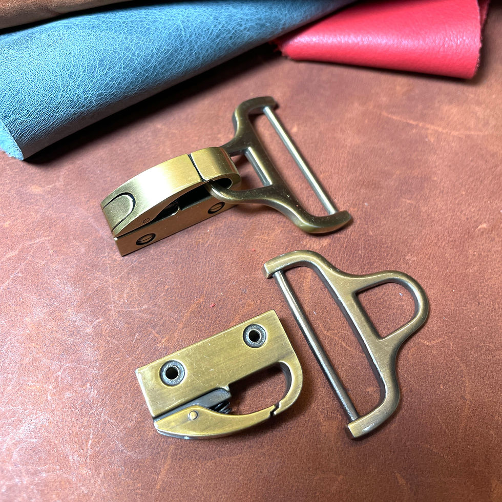 Bag Strap Seam Clasp & Ring Red Olive Design