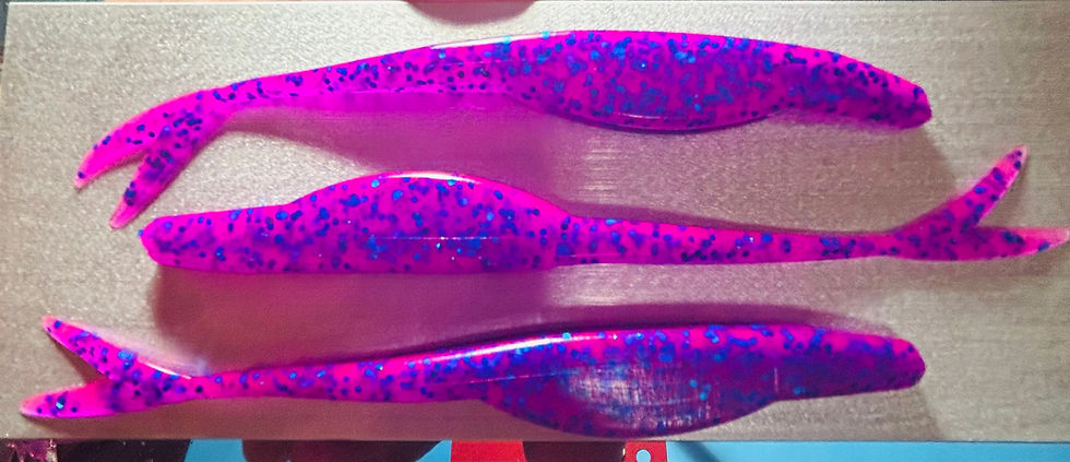 Thumbnail: Brains Baits 6.8” Pink Zombie Jerk Shad – Hot Pink Soft Plastic Bass Fishing Lur