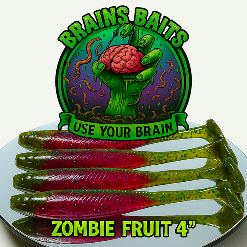 Brains Baits “Zombie Fruit” – 4” Custom Hand-Poured Swimbaits