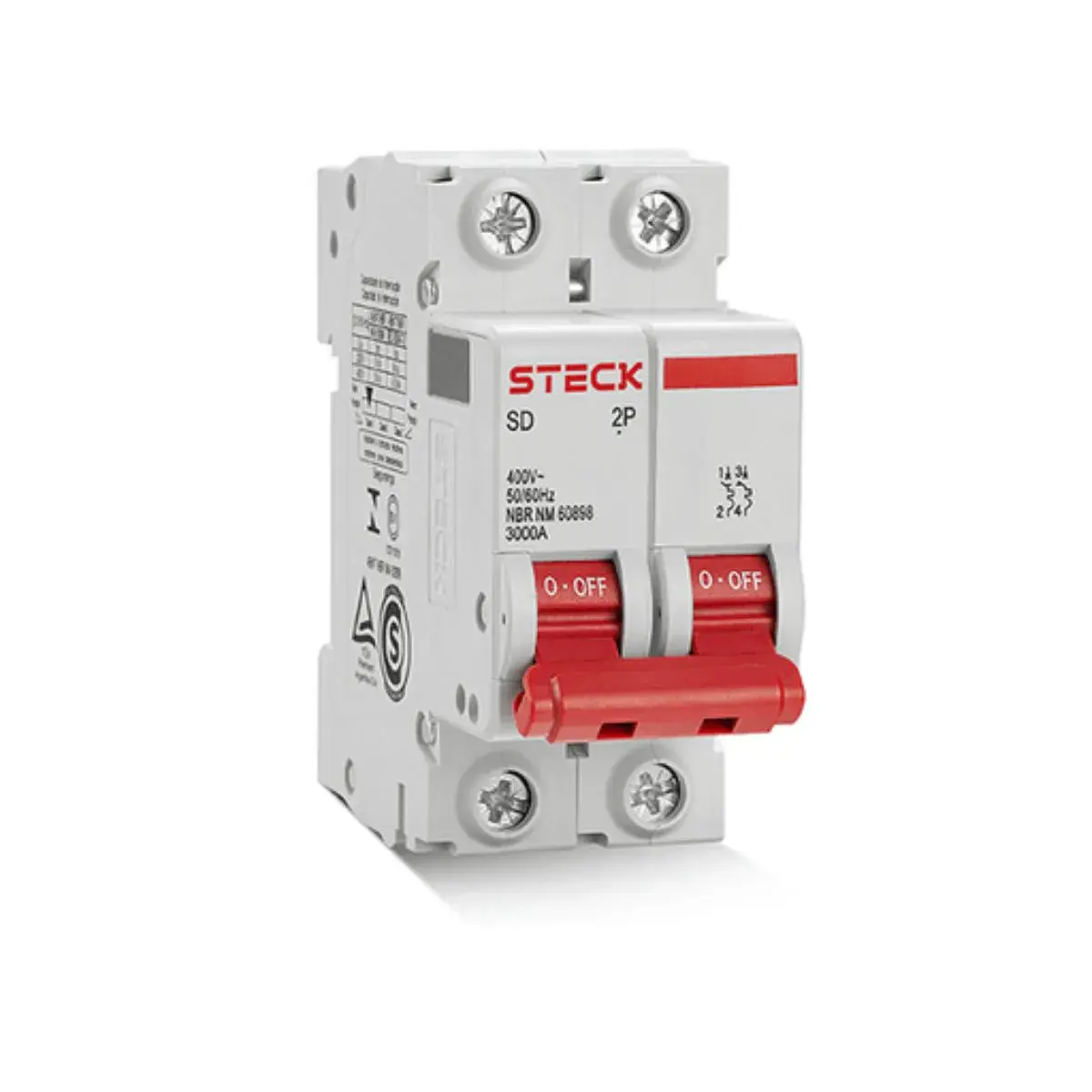 Disjuntor Bipolar 2P CURVA C 3KA Steck SDD62C20