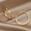 Thumbnail: STAINLESS STEEL CZ HOOP EARRINGS