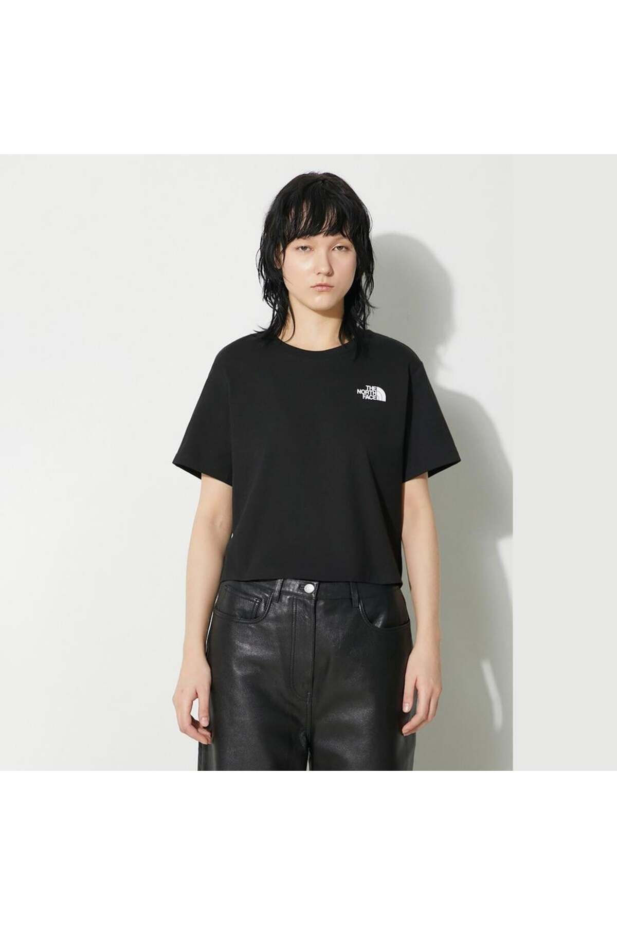 W Simple Dome Cropped Slim Tee Kadın Tişört NF0A87U4JK31