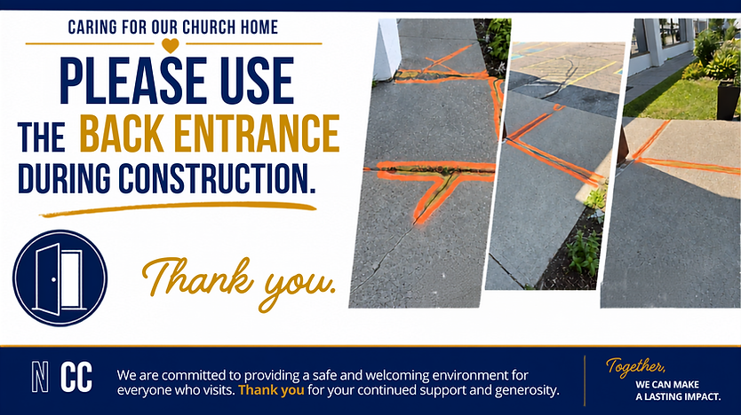 Sidewalk repairs and announcements