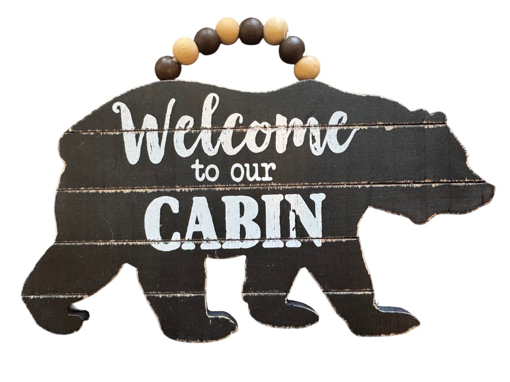 Wood Bear Wall Hanger