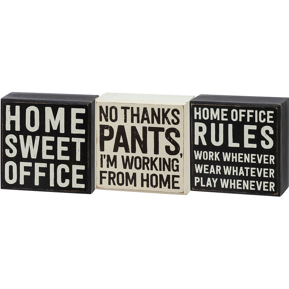 Thumbnail: Home Sweet Office Box Sign Set