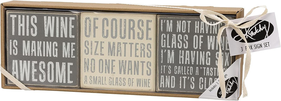 This Wine Box Sign Set