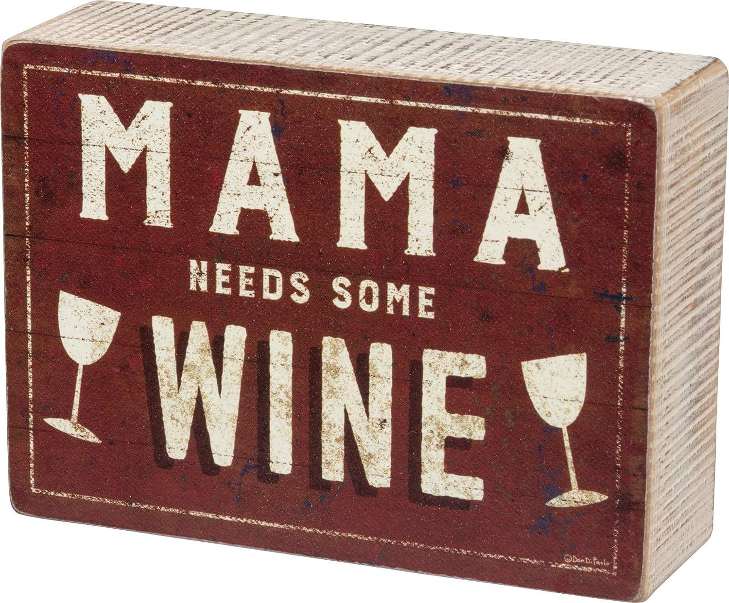 Mama Wine Box Sign