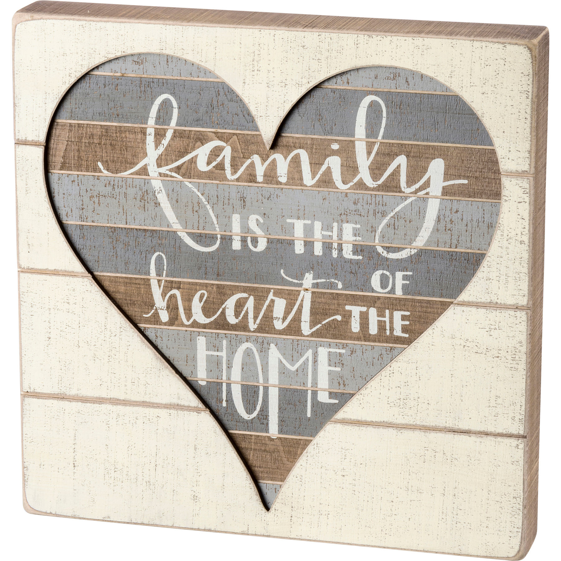Heart of the Home Slat Box Sign