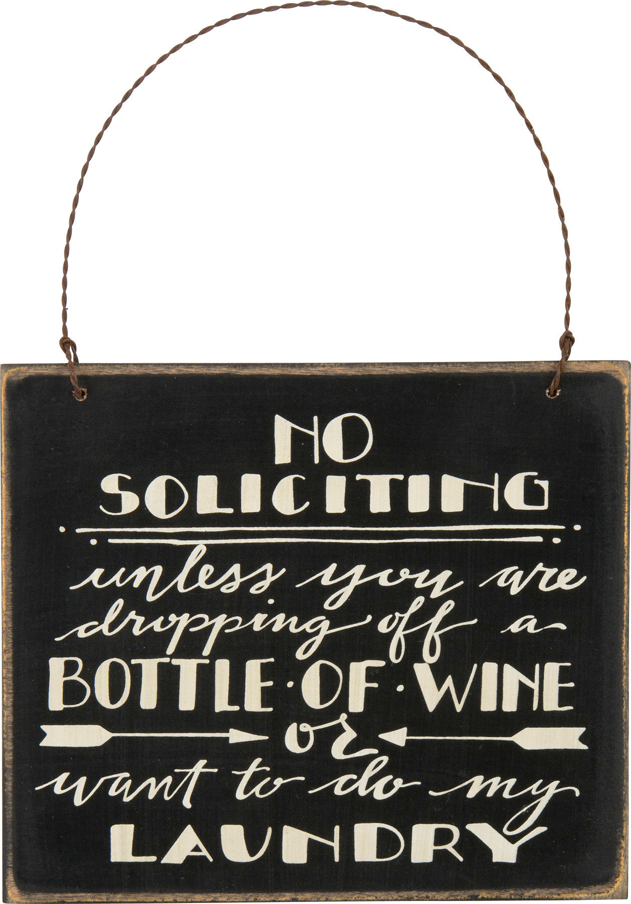 No Soliciting Hanging Sign