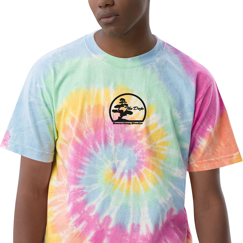 Thumbnail: Embroidered Oversized Tie-Dye Shirt