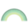 Rainbow illustration in shades of green representing the value of inclusion