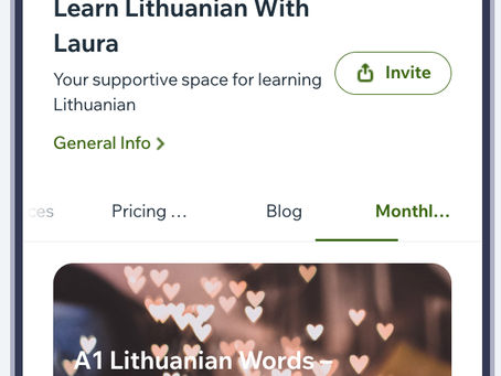 How to Use My Wix Space – Learn Lithuanian with Laura