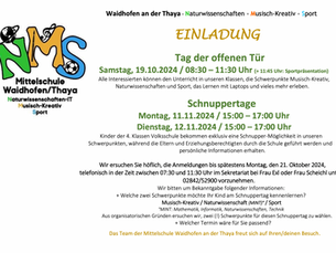 Einladung zum Tag der offenen Tür!