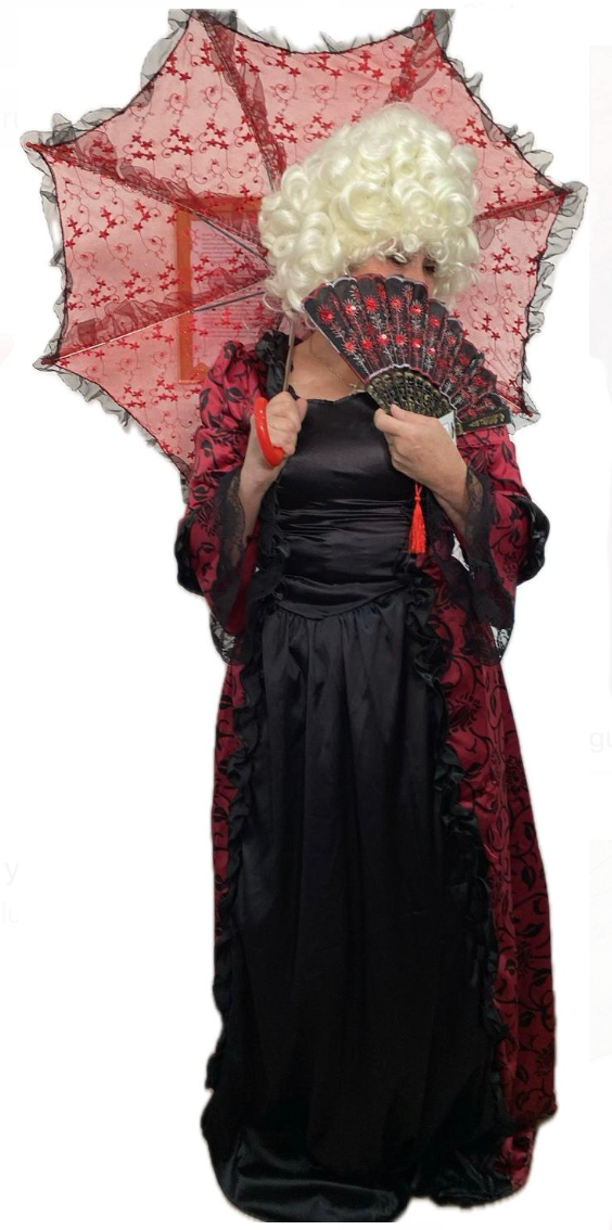 Dama antigua rojo y negro S M  antiguos