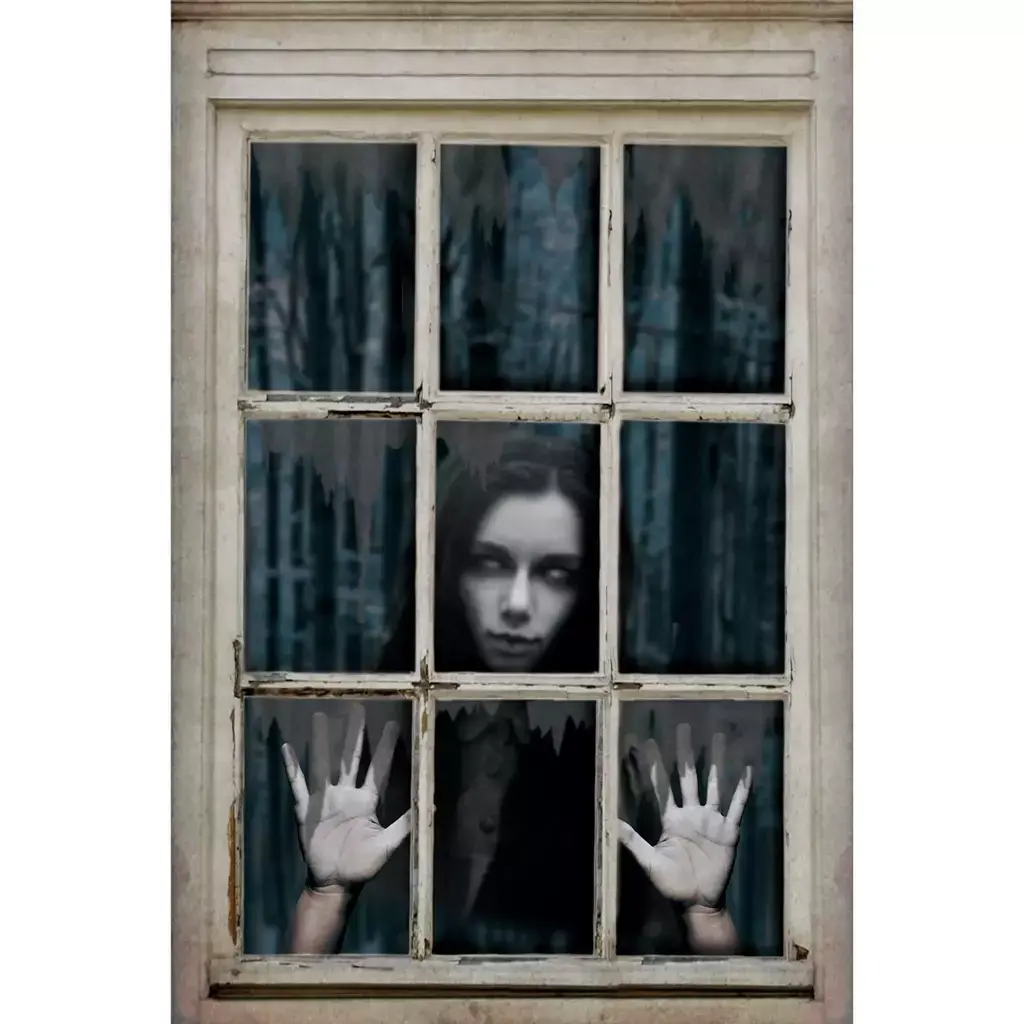 Póster Decorativo "Fantasma en la Ventana" - Ilusión Espectral