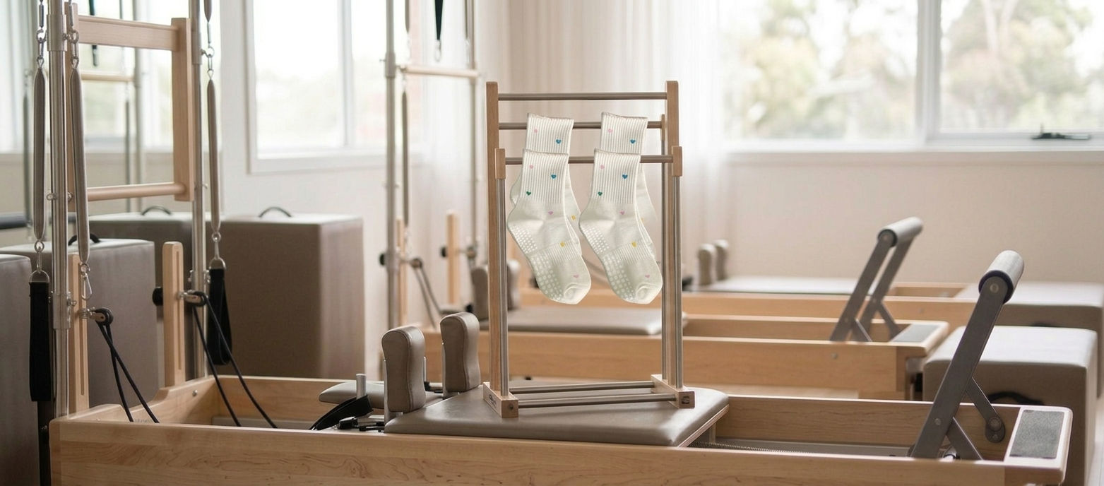 Confetti Heart Grip Socks – Non-Slip Ankle Socks for Pilates & Yoga