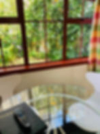 window and table and chairs