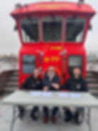 From left: Oslo Fire Chief Jon Myroldhaug, GOT Marine Managing Director Andre Rustad, and Rogaland Fire Chief Razmus Viggen.