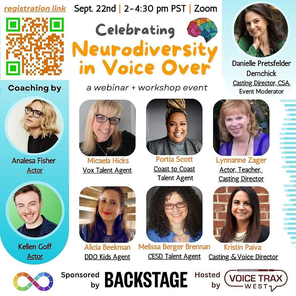Celebrating Neurodiversity in Voice Over