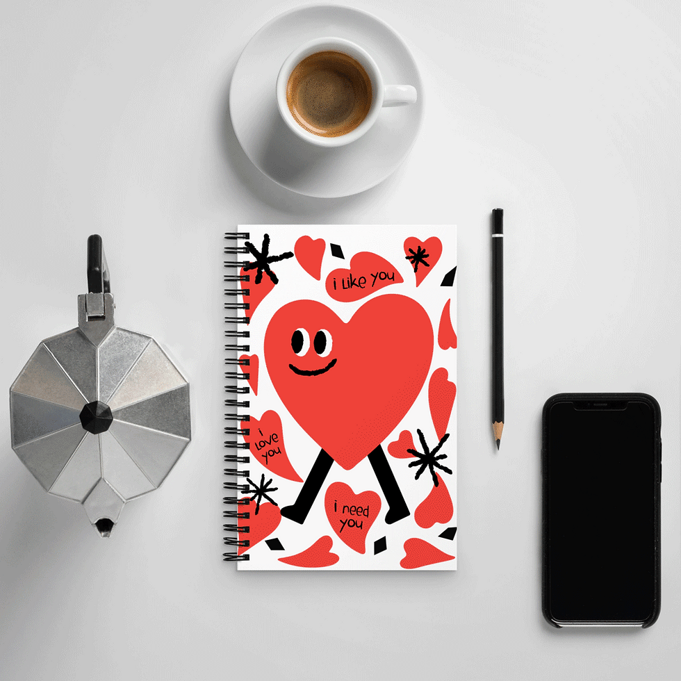 Valentines Day notebook, On My Way love notebook , cute notebook , Personalized notebook,