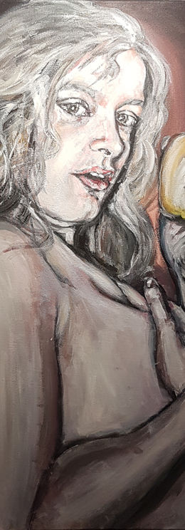 Eve à gauche 1, acrylique sur toile, 80x60cm, 2021