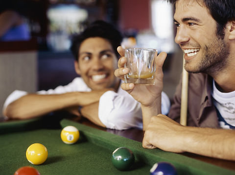 Friends Playing Pool