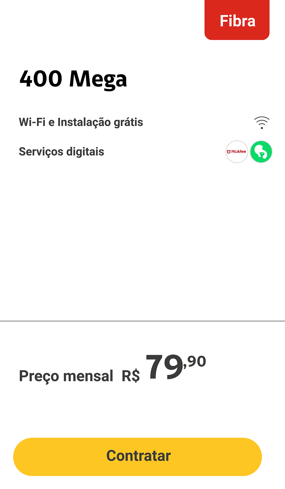 Claro Fibra 400 Mega