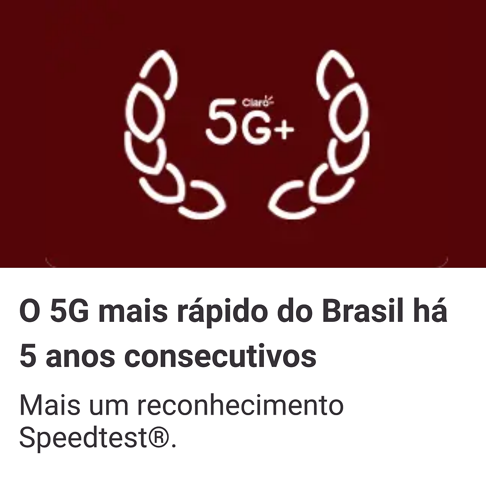 O 5G mais rápido do Brasil há 5 anos consecutivos