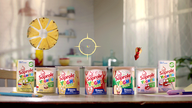 YOGHIFRUT comercial post vfx animación online edición motion-graphics stop-motion