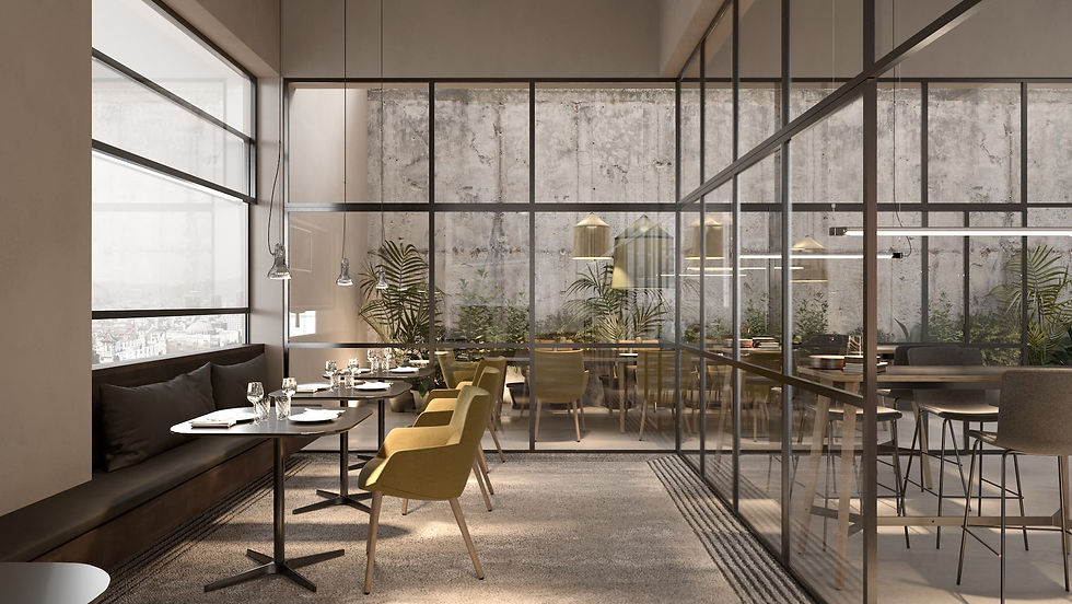 furniture rendering restaurant chairs