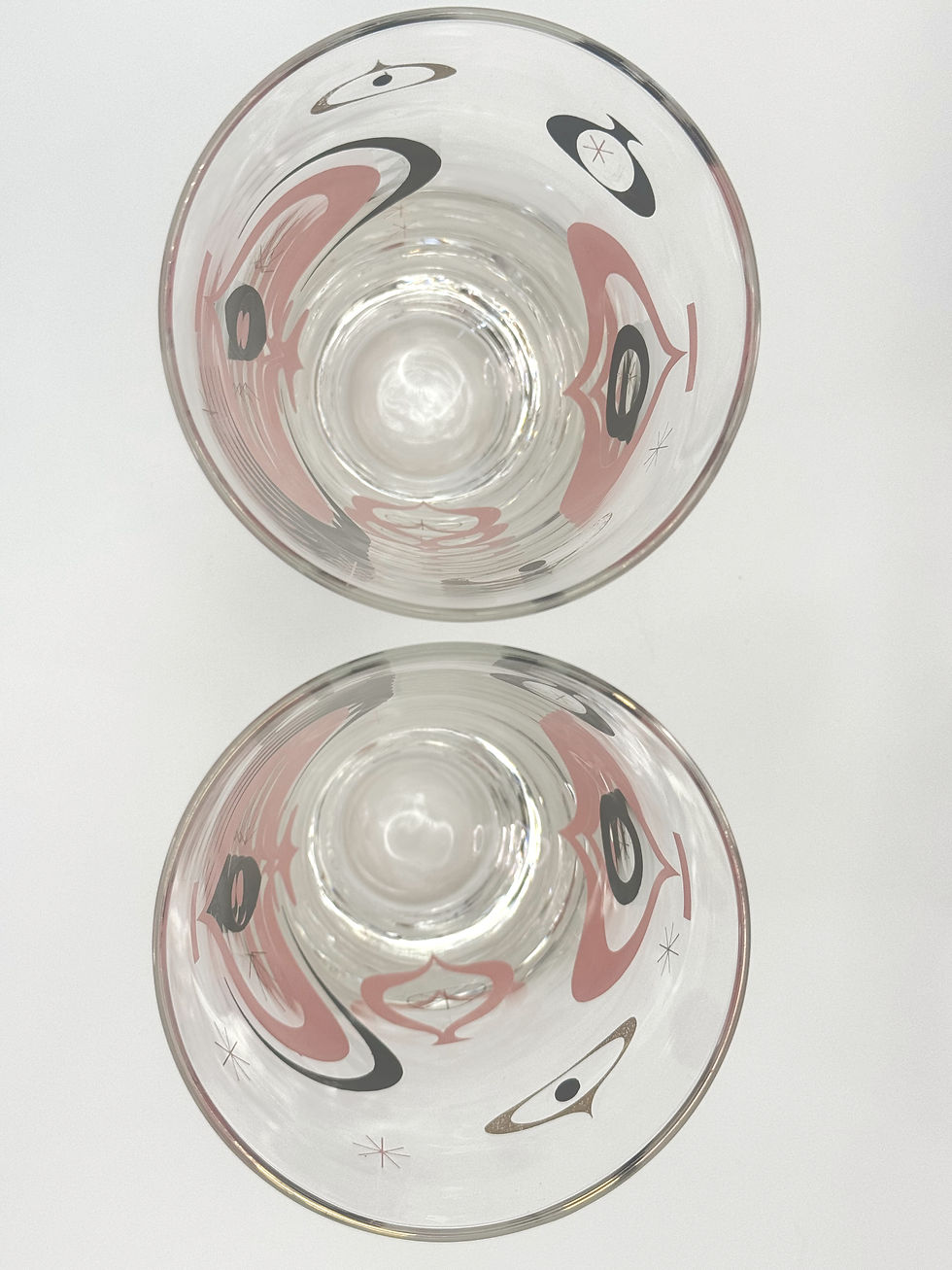 Thumbnail: Set of 2 Libbey Seville Mid Century Modern Glasses