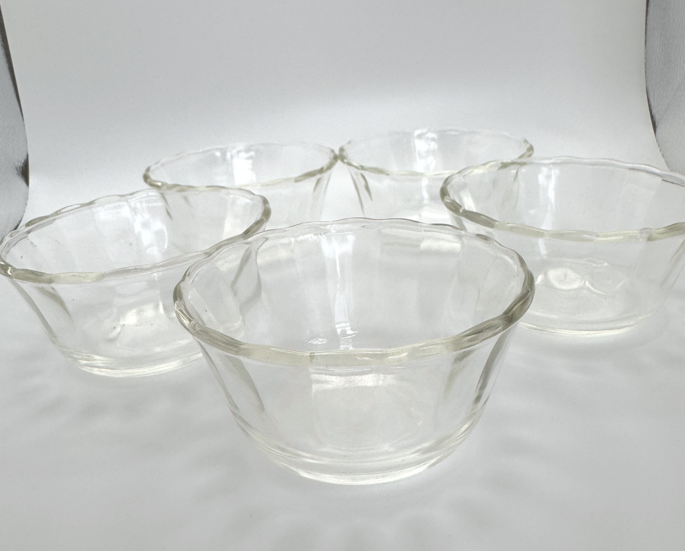 Fire King Anchor Hocking, #424, 6 oz Scalloped Top Ramekins