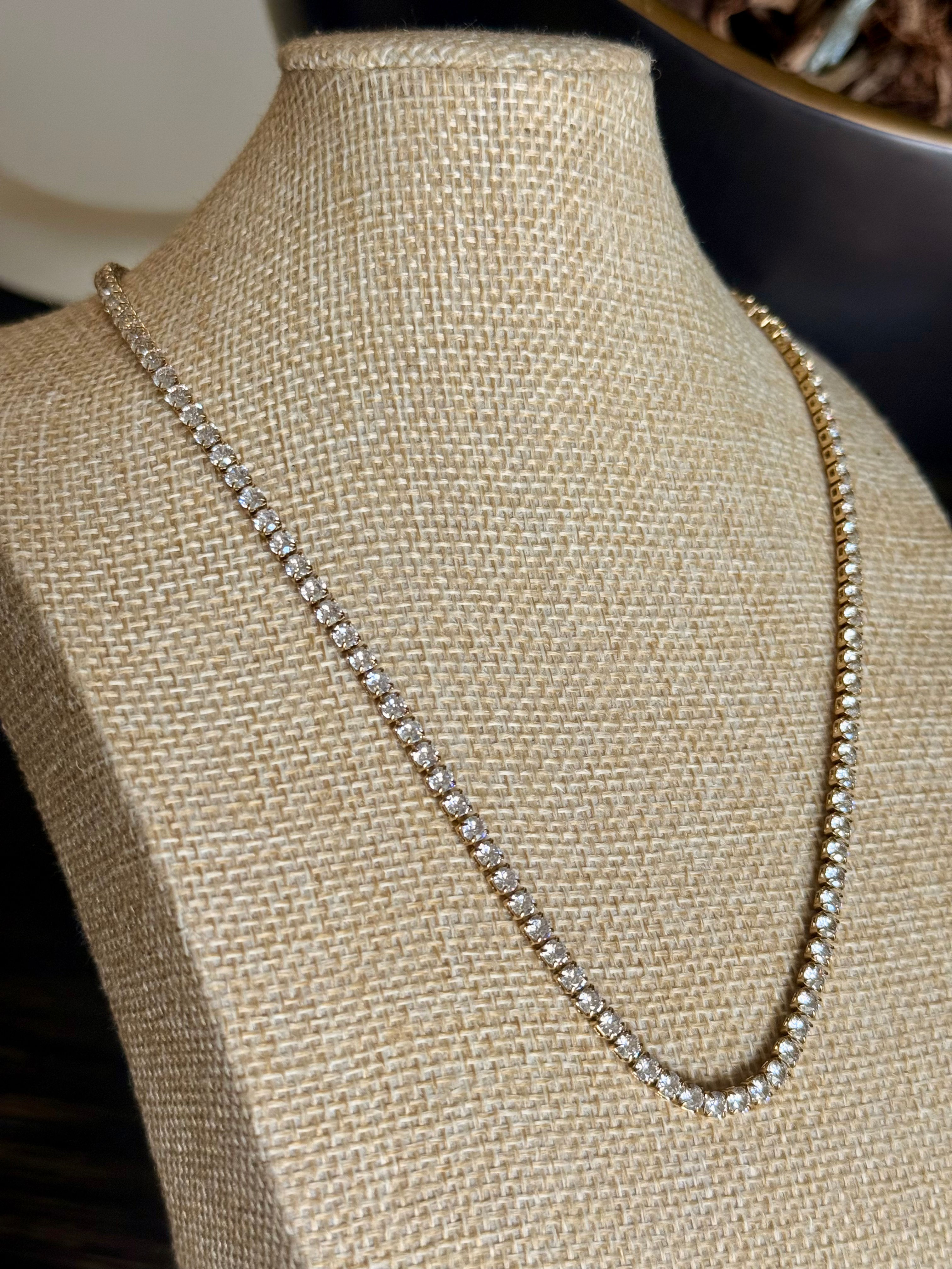 Collar tennis 3 mm dorado