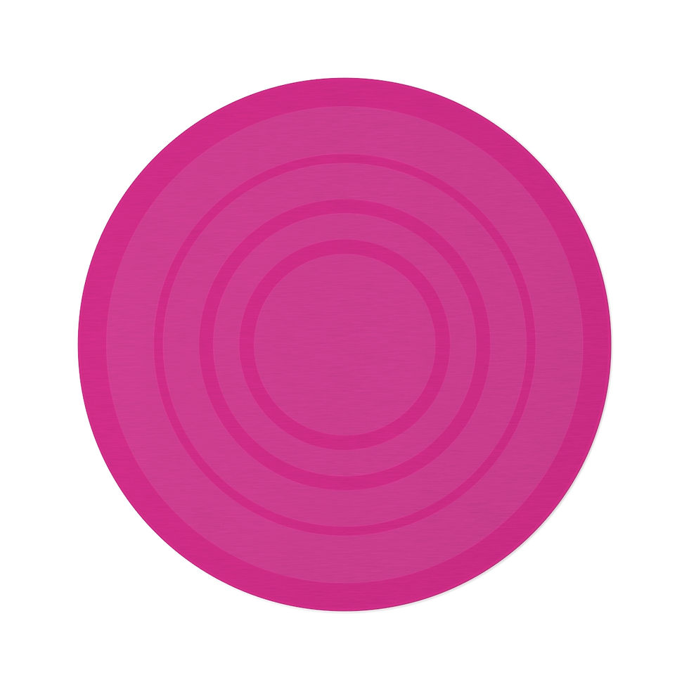 Round Rug -Goin' In Circles #5 (Deep Pink)