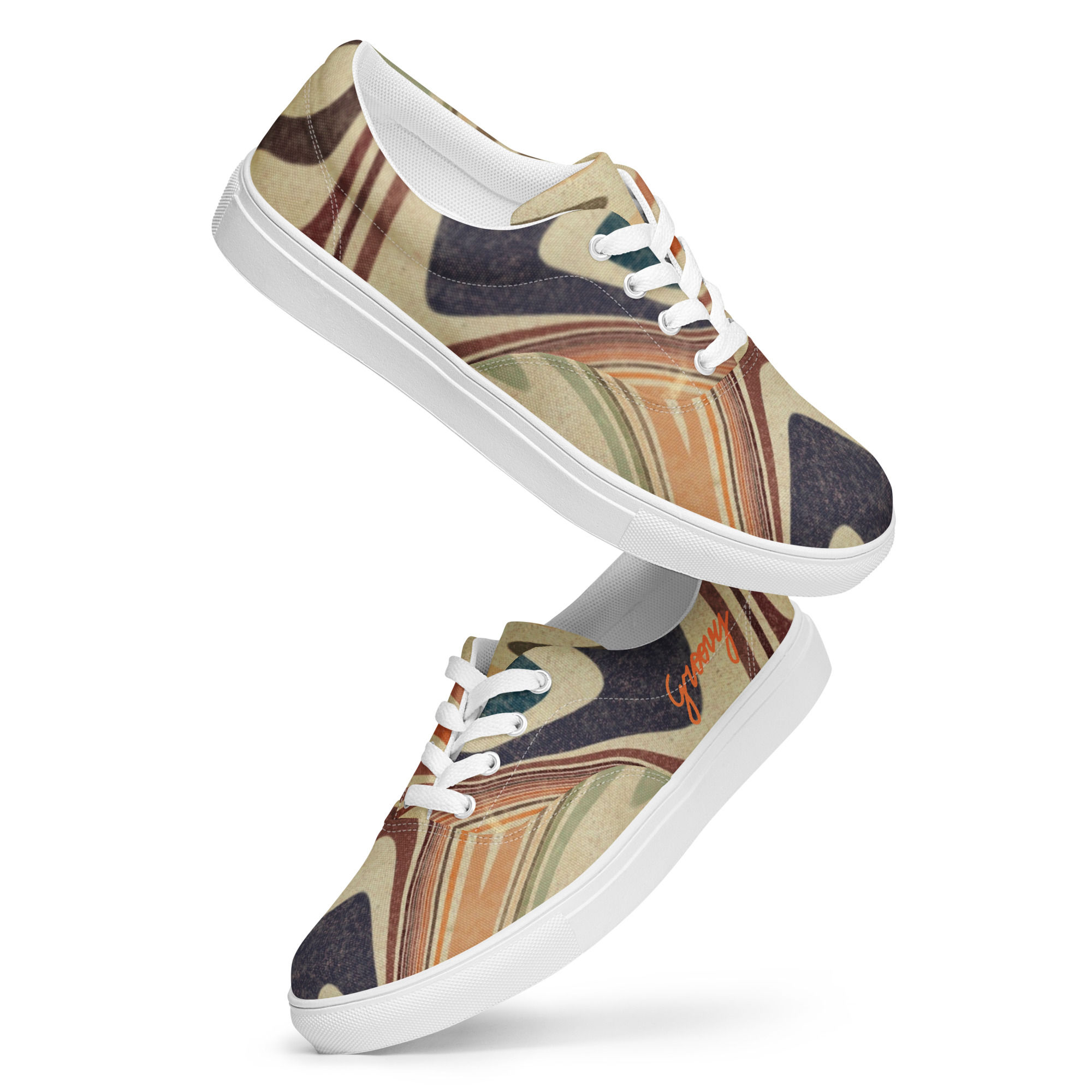 Women’s lace-up canvas shoes -It's A Groove Thang