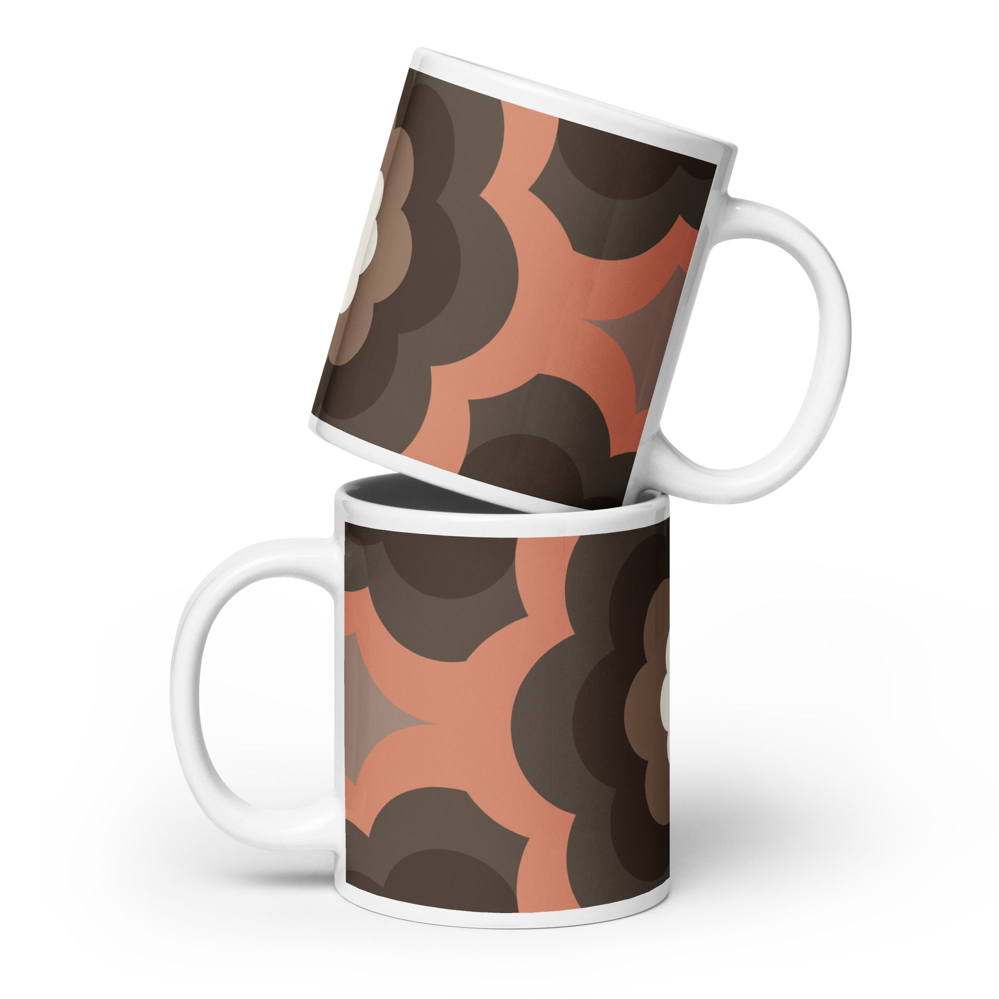 White glossy mug -Hello Retro #5